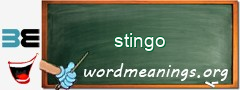 WordMeaning blackboard for stingo